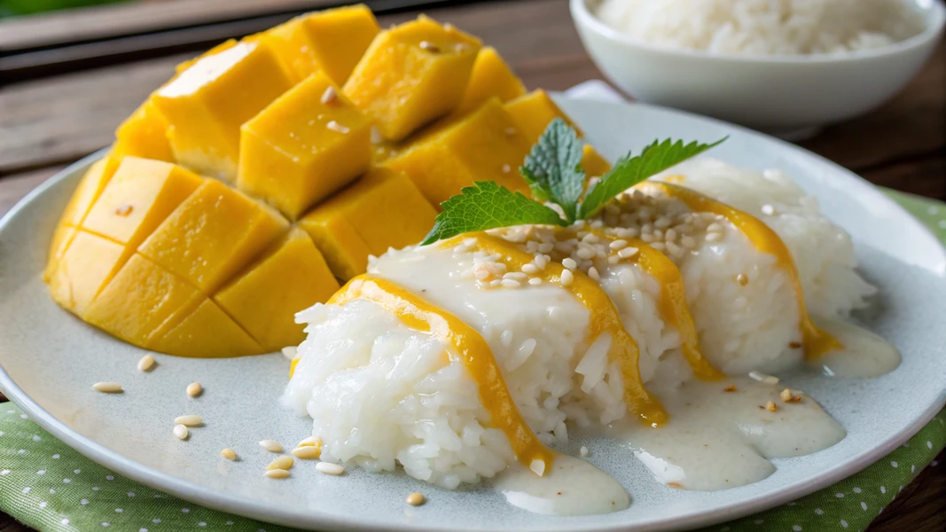 סטיקי רייס עם מנגו - Mango Sticky Rice / Khao Niew Mamuang