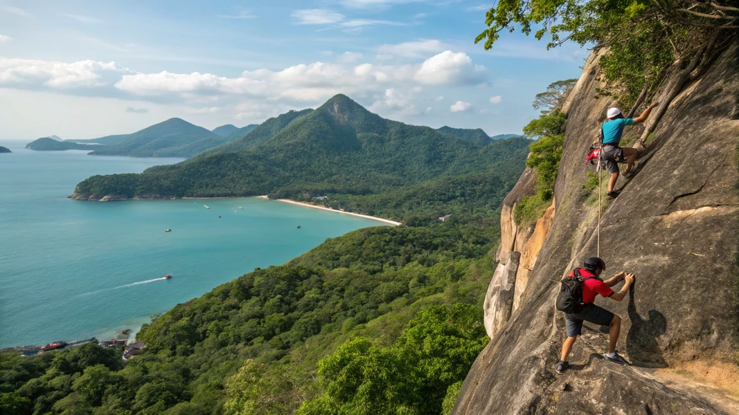 כיבוש הפסגות: טיפוס הרים וגלישה בצוקים בקוסמוי